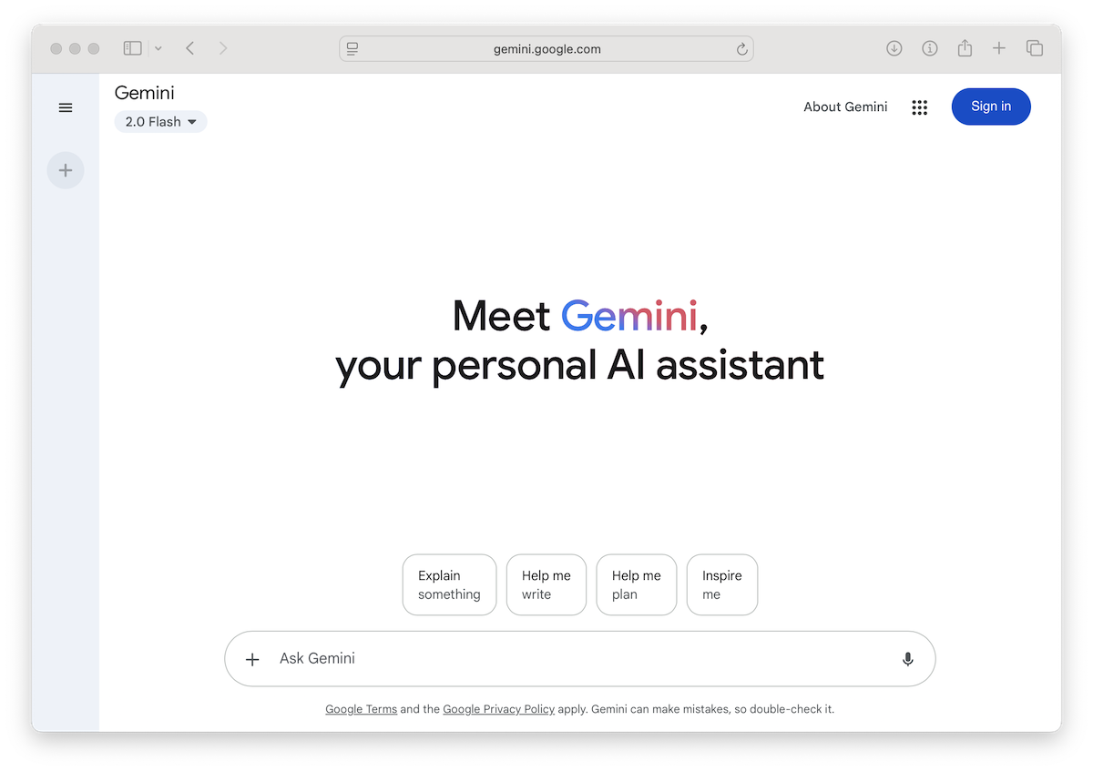 Etapa 2 do registro do Gemini Chatbot