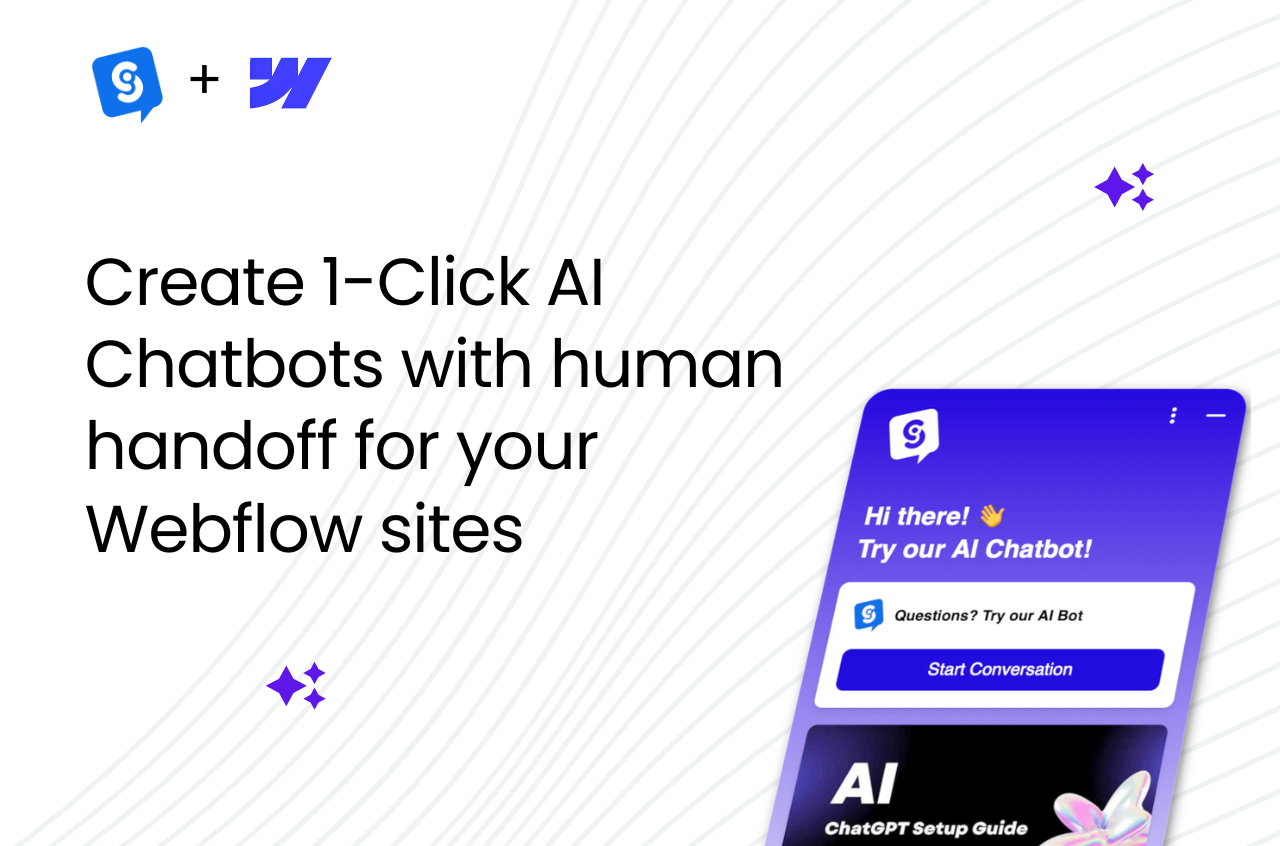 Captura de tela do Webflow Live Chat